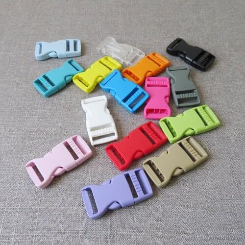 50pcs/lot 20mm 25mm wholesale durable plastic release buckle strap buckle for bag dog collar necklace paracord sewing accessory