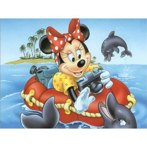 Full Diamond Painting Mickey Taking Embroidery Picture Diamond Mosaic Painting Cross Stitch Kits Childrens Gift Home Decor