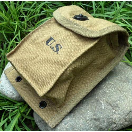 WWII WW2 US ARMY .30 CARBINE BULLET BAG AMMUNITION POUCH-Military
