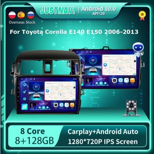 WIFI Car Radio For Toyota Corolla E140 E150 2006-2013 Multimedia Video Player Android 10.0 DSP Carplay 6G 128G IPS No 2 din DVD