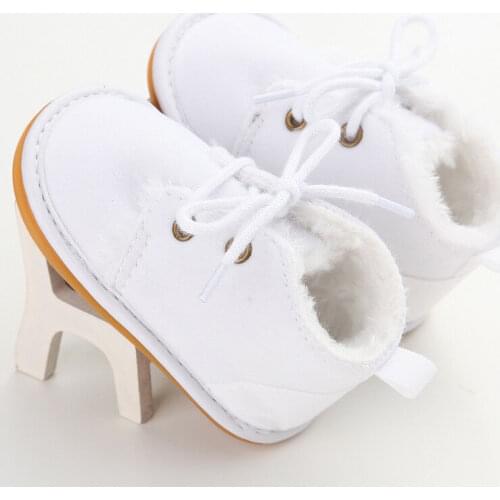 Baby Girls Boys Unisex Newborn Toddler Infant Soft Shoes Leopard Autumn Winter Warm Fur Boots 0-18M Snow Boots Baby Shoes