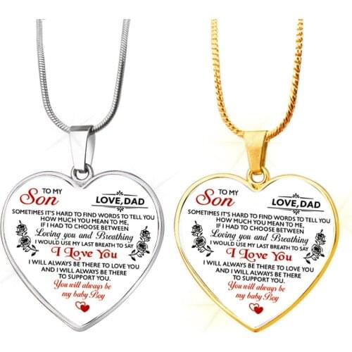 Heart-shaped necklace keychain for daughter. Gift for daughter from lover, mom, dad, birthday gift, jewelry