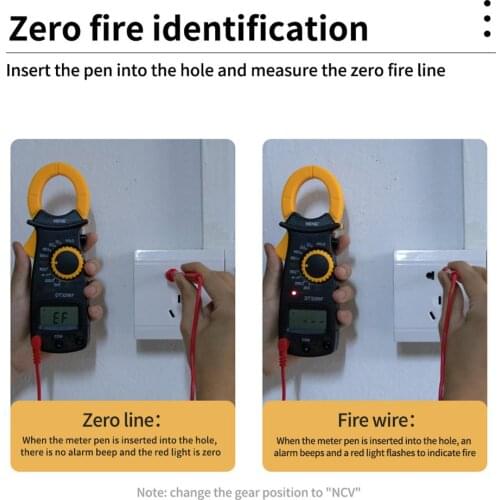 Digital Amper Clamp Meter Multimeter NCV Current Clamp Pincers Voltmeter For Accurate AC And Voltage Reading