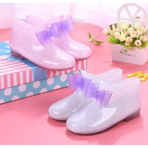 Childrens Rain Boots Non-slip Boys and Girls Rain Boots Princess Children Baby Rain Boots Rubber Shoes Rubber Shoes