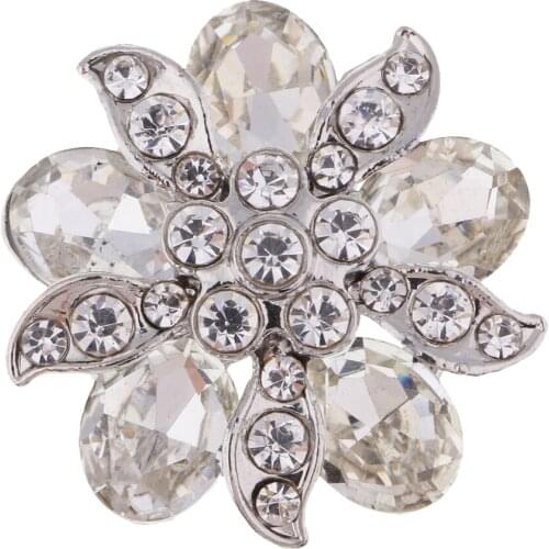 Flatback Sew on Rhinestones Buttons Flowers Crystal Accessories for DIY Craft