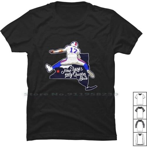 New Yorks Only Quarterback Josh Allen T Shirt 100% Cotton New York Quarter Popular Sport Movie York Tage Geek Port Only Back
