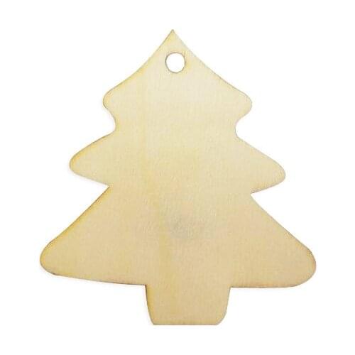 Happymems Wooden Shapes Christmas Tree Tags Christmas Decorative Wood Tags Scrapbooking Embellishments DIY Craft Home Decor
