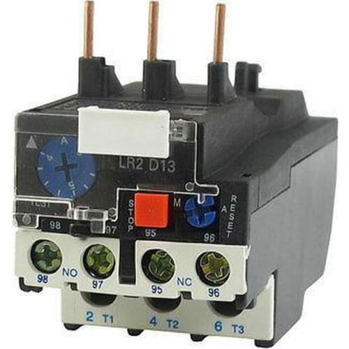 JR28-25 6A 4-6A 3 Phase Motor Protector 1NO 1NC Electric Thermal Overload Relay LR2 D13