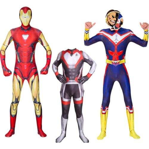 Adult / Kids Size Iron Man / Quantum Realm / All Might Costume Cosplay Zentai Suit Superhero Costume