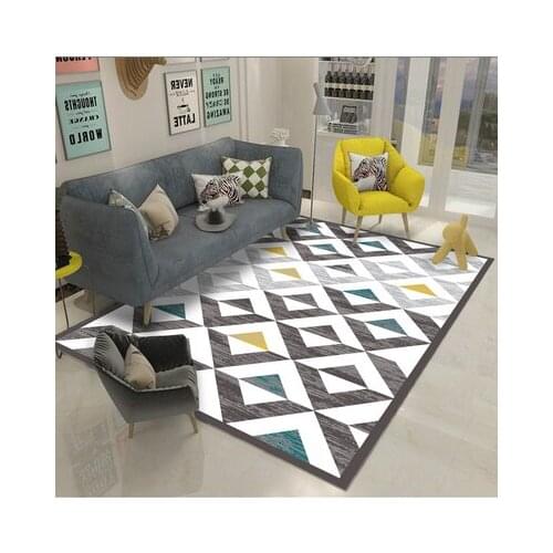 200*300cm New Ins Nordic Modern Metal Golden Carpet/black Geometric For Bedroom Door Rug/high Quality Livingroom Carpet