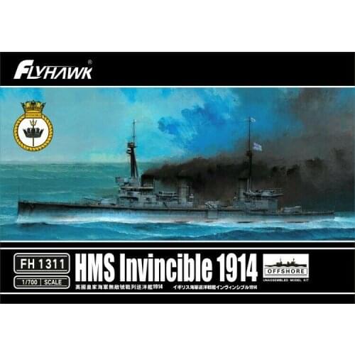 Flyhawk FH1311 1/700 HMS Battleship Invincible 1914