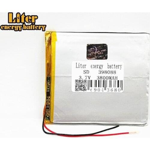 New 1/2/4Pcs Rechargeable Li-ion Cell 3.7V polymer lithium battery 398088 3800mAh With PCB For DVD Tablet PDA MID Electric Toys