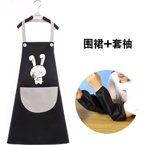 Fashion Apron kitchen waterproof and oil resistant couple cute home female adult overalls men aprons