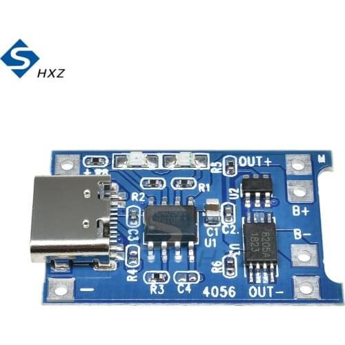 5V 1A 18650 Lithium Li-ion Battery Battery Charger Module Micro USB/Type-C TP4056 Protection Board Power Supply
