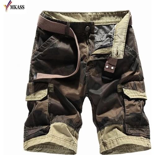 2018 Mens Camouflage Camo Cargo Shorts New Mens Casual Cotton Shorts Male Loose Work Shorts Man Military Short Pants Plus Size