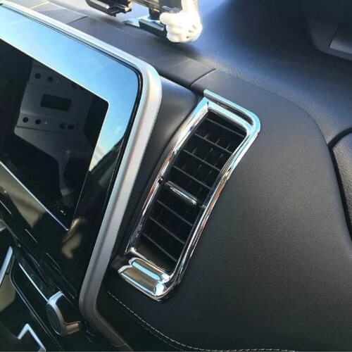 For Nissan Serena 2016 2017 2018 2019 Matte Chrome Center Control Car Interior Air Conditioning Vent Trim Cover Accessories