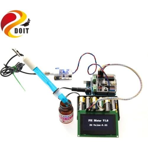 DOIT New AVR Open Source PH Sensor Simulation PH Meter Shield Adapter for Arduino UNO R3 Development Starter Kit AVR