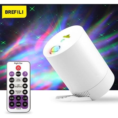New Upgrade Night Light Starry Sky Projector Water Wave Lamp LED star music Rotating Remote Control Bedroom Bedside Lamp