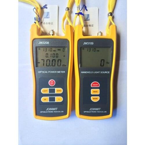 Fiber Optic Multimeter SM&MM JW3208A Handheld -70~+6dBm Optical Power Meter +JW3109 Optical Light Source 850/1300/1310/1550nm