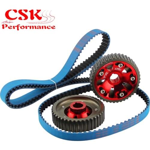 Fits For 93-01 Honda Prelude H22 DOHC VTEC Adjustable Black Cam Gears w/ Timing Belt Black/Red/Blue
