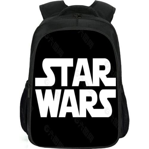 Star Wars Backpack Children Anime Knapsack Primary School Bags Cartoon Nylon Rucksack Boys Men Printed Mochilas