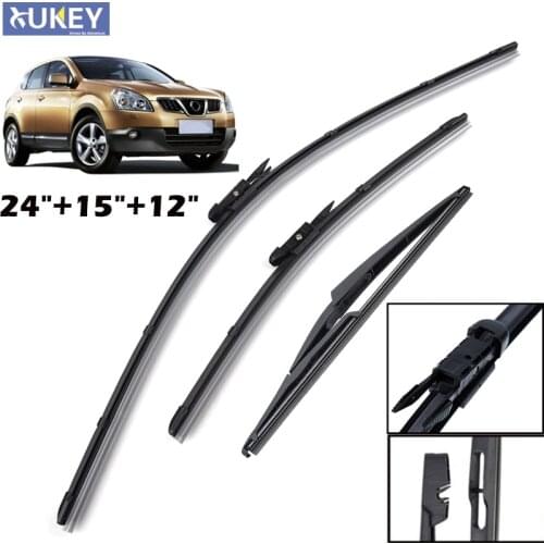 Misima Windshield Windscreen Wiper Blades For Nissan Qashqai Dualis J10 Front Rear Window Wiper Blade 2006-2013 2012 2011 2010