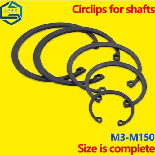 Circlip for Holes 65 Manganese Steel Inner Circlip C Type Retaining Ring Hole Clamp Elastic Retaining Ring for Hole M3-M150