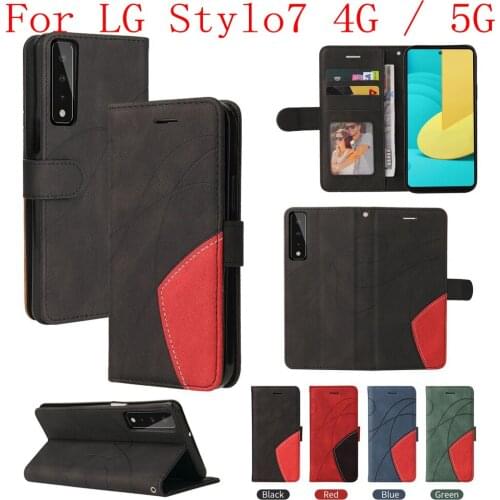 Sunjolly Case for LG Stylo7 4G 5G Wallet Stand Flip PU Leather Phone Case Cover coque capa LG Stylo7 4G 5G Case Cover