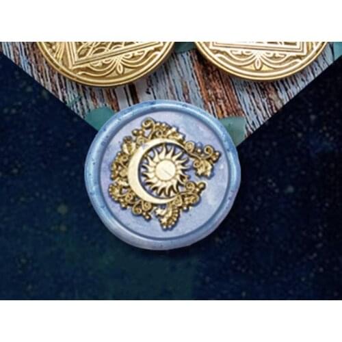 Sun And Moon Wax Seal Stamp Journal Decor Wax Seal Stamp Custom Sealing Wax Stamp Wedding Wax Seal Stamp