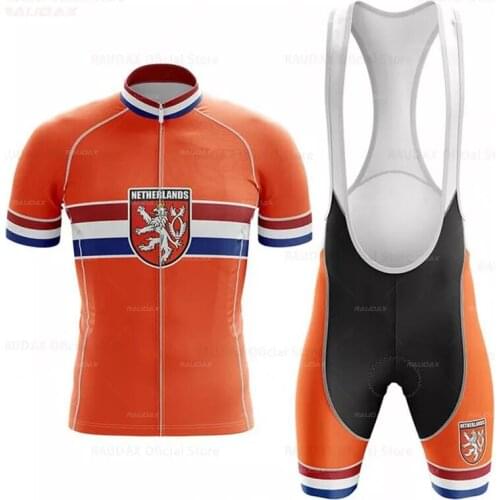Cycling Jersey Set 2021 Netherlands Men Cycling Clothing MTB Bicycle Clothing Bike Suit Clothes Maillot Ropa Ciclismo Triathlon