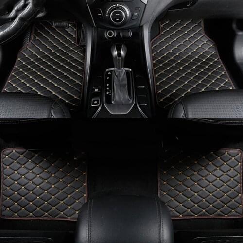 Universal PVC+Leather Car Floor Mats Fit 90% Car Model For Carpet Universal Auto Mat All Weather Waterproof For Car Truck SUV