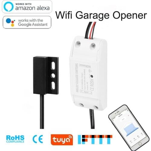 Wifi Garage Cheap Roller Sensor Detector Door Opener Smart Life app Remote Control Anywhere Alexa and Google home Automation
