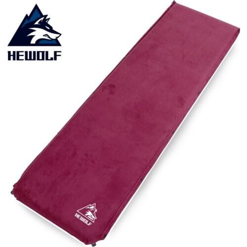 6.5cm thick hewolf suede automatic inflatable cushion moisture-proof mattress outdoor camping tent mat nap mat with copper mouth