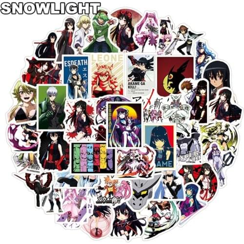 10/50pcs/set Cartoon Anime Akame Ga KILL! Mix Graffiti Stickers For Laptop Diy Kids Mixed Skateboard Helmet Case Luggage