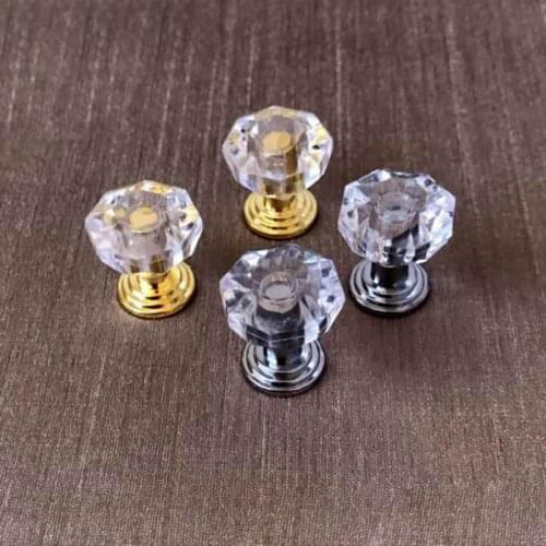 10Pcs Acrylic Crystal Knobs Cupboard Drawer Pull Handle Door Knob Diamond Cabine