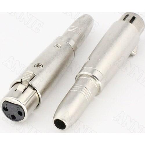 30pcs/lot K3P 3 Pin XLR Female to K6.5 Interface Adaptor Audio Conversion Connector XLR 3-core Female Changeover Plug