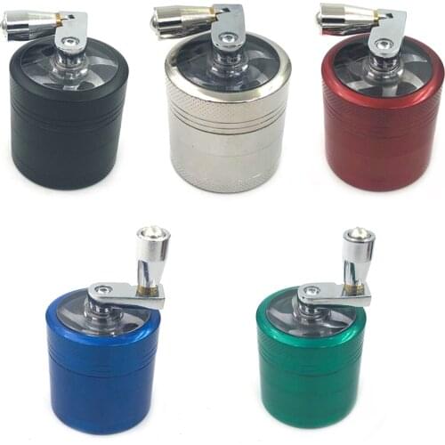 4-layer Tobacco Spice Grinder Herbal Herb Weed Grinder Zinc Alloy Smoke Crusher Manual Hand Smoking Cigarette Accessories