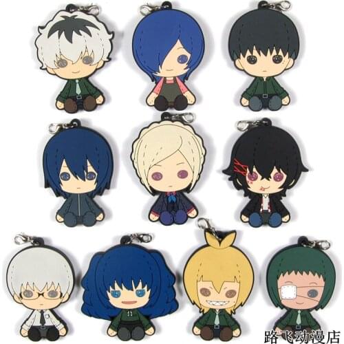 Tokyo Ghoul Anime Original keychain Kaneki Touka Kirishima Toka Shuu Uta Rubber strap/mobile phone charms D097