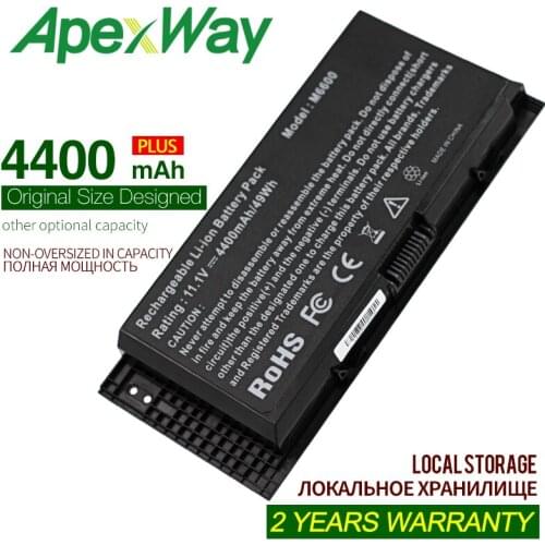 ApexWay 4400mAh battery for DELL Precision FV993 PG6RC R7PND N71FM M4800 M6600 M6700 M6800 OTN1K5 M4600 M4700 R7PND