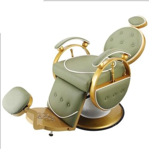 Big chair can lie down Brown barbers chair shaving down hair salon special oil chair for mens hairdressing chair