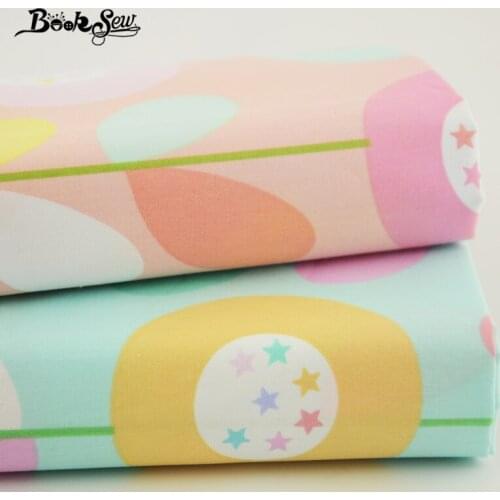 Booksew 2 Piece/lot 40x50cm Bundle 100% Twill Cotton Fabric Sewing Cloth Bedding Telas Tecido Scrapbooking Cushion Dress
