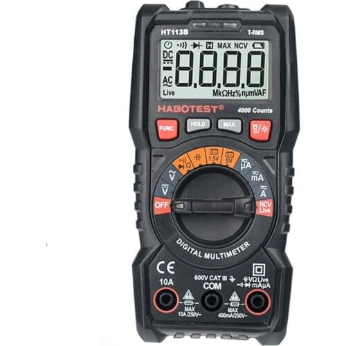 HABOTEST HT113B Digital Multimeter Automatic Range NCV Hz Ture RMS AC/DC 6000 Counting Professional High Precision Multimeter