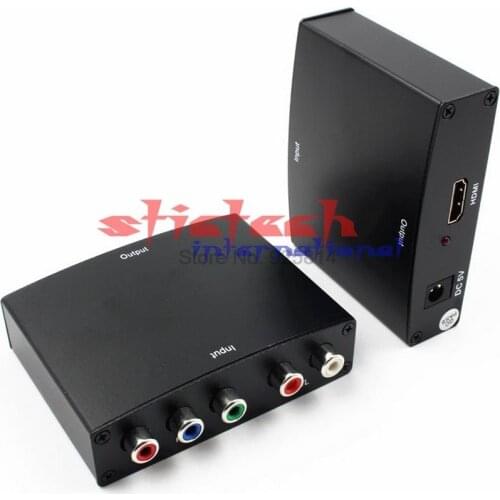 By dhl or ems 20pcs 2016 1080P R/L Audio +Video RGB YPbPr to hdmi converter Adapter PYPbPr component conversor HD TV