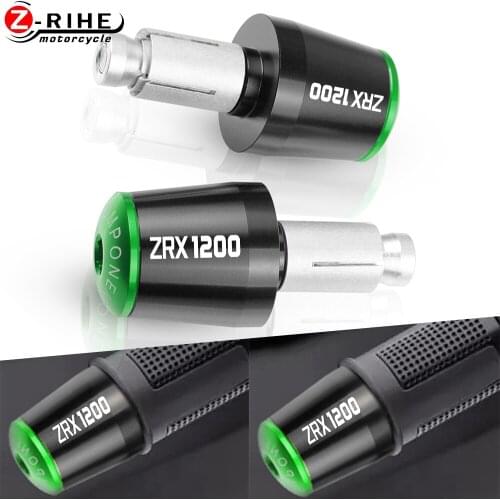 For KAWASAKI ZRX1200 ZRX 1200 2001-2007 2002 2003 04+ Hand Bar Ends Motorcycle Accessories HandleBar End Cap CNC Billet Aluminum