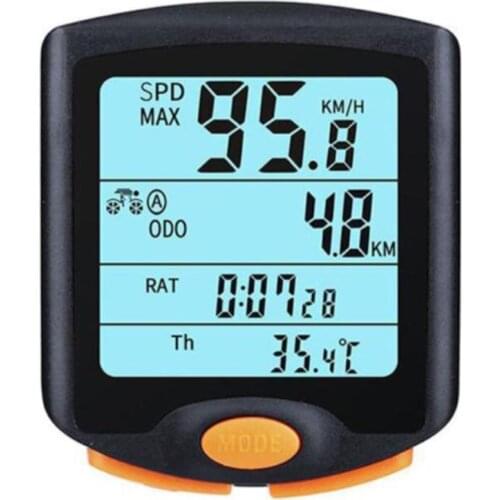 Dual Sensor Speedometer Bike Speed Bicycle Computer Wired Wireless Bike Speedometer Backlight LCD Screen Stopwatch