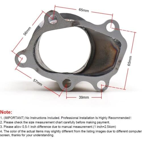 Flange For T25 T28 GT25 GT28 To 2.5" 63mm V-band Clamp Flanges Turbo Down Pipe Adapter U Auto Car Supplies 1PC