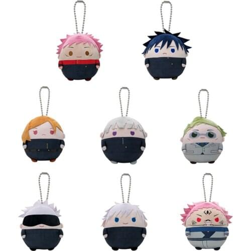 Jujutsu Kaisen Plush Toys Doll Chubby Yuji Gojo Megumi Nanami Sukuna Stuffed Toy Kyoujurou Tanjiro Demon Slayer Pendant 10cm