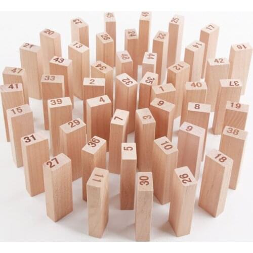 Creative Novel Wooden Digital Jenga Building Block Brain Game Toy Fashion Children Entertainment Intelligence Interaction Toys