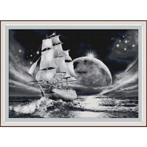 Go on A Long Journey Patterns Cross Stitch Kits DIY Embroidery Kit 14CT Counted Fabric 11CT Print Canvas Handmade Needlework Set