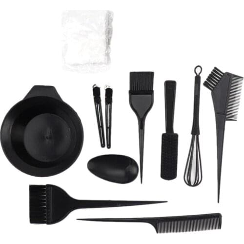12PCS Hair Color Dye Bowl Comb Brushes Tool Kit Set Tint Coloring Dye Bowl Comb Brush Twin Headed Brushes Set